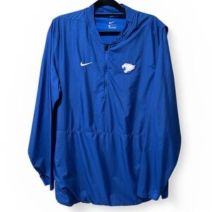 Nike Kentucky Wildcats Blue Pullover Windbreaker with White Swoosh & Crest